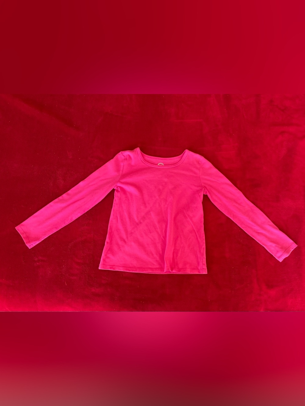Wonder Nation Girl's Long Sleeve Basic Pullover Hot Pink Top Size: M (7/8)